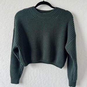 Elodie Dark Green Crew Neck Sweater